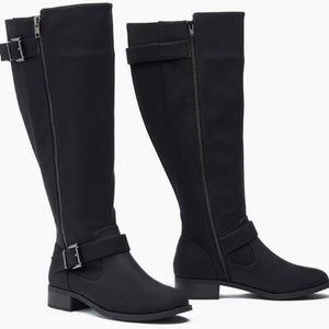Sociology Women's Wide Calf Buckle Boots - Black